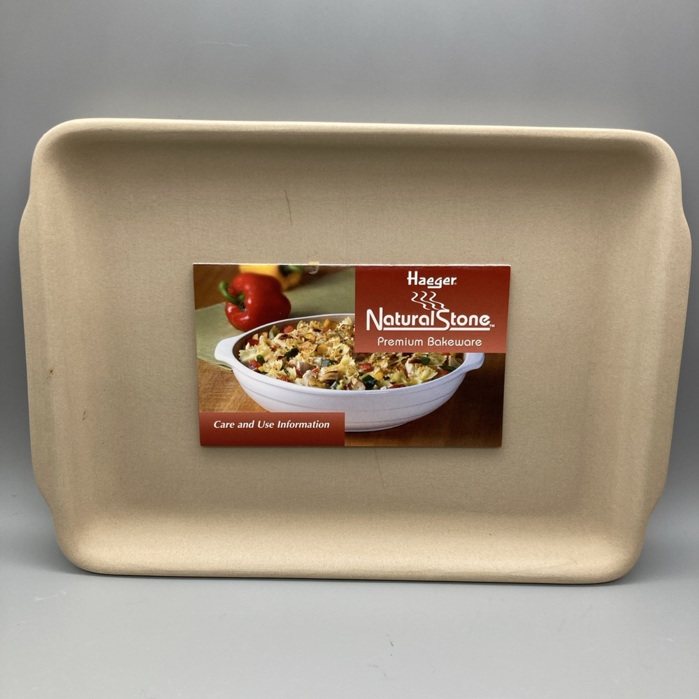 Haeger Natural Stone Bakeware Rectangular Dish New 10"x7".